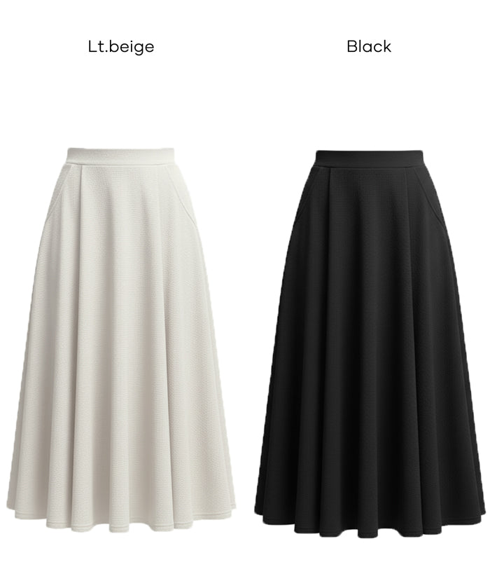 【壓紋機能】日系A字長裙