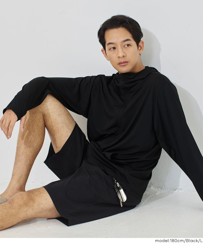男裝 彈性拉鍊口袋短褲 (Stretch Zip Pocket Shorts)