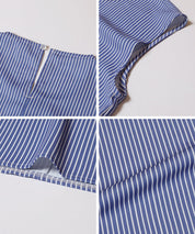 簡約領口打摺無袖上衣 (Sleeveless pleated blouse)