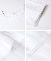 日系甜美薄纱罩衫設計短袖上衣 (Silky Touch Tulle Docking Top)