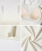 【OUT BRA】後背交叉造型Bra Top( Back Cross Camisole)