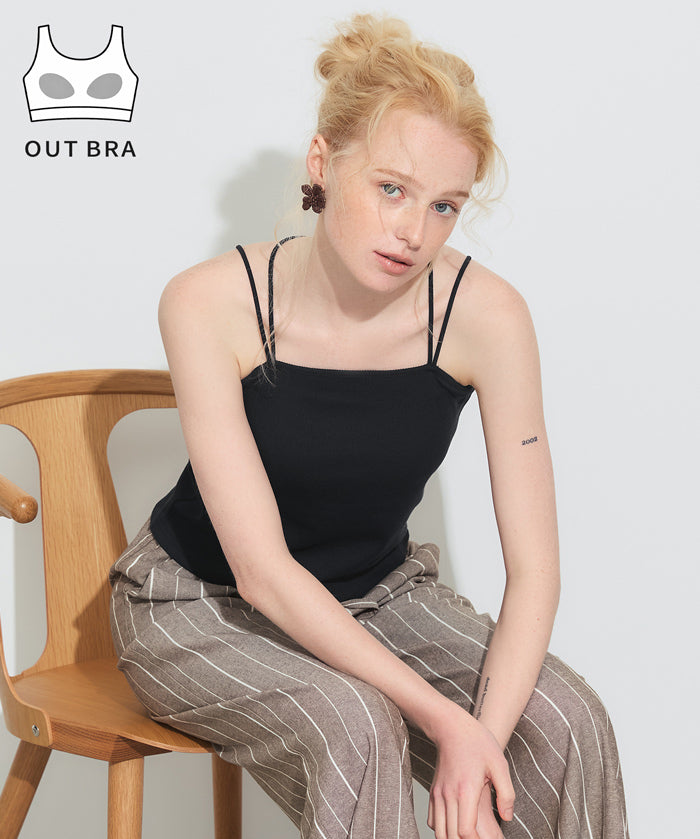 【OUT BRA】後背交叉造型Bra Top( Back Cross Camisole)