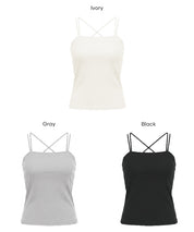 【OUT BRA】後背交叉造型Bra Top( Back Cross Camisole)