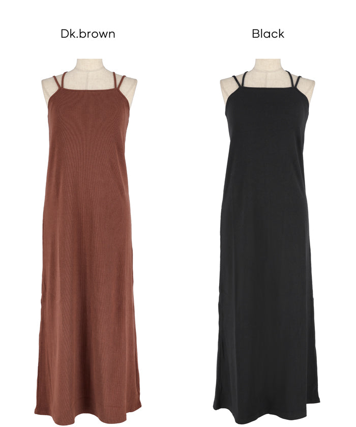 【OUT BRA】帶罩細肩帶連衣裙(Camisole  Bra Top Dress )