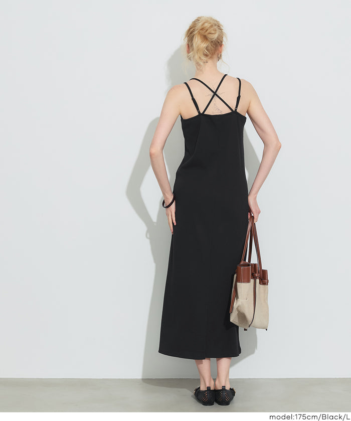 【OUT BRA】帶罩細肩帶連衣裙(Camisole  Bra Top Dress )
