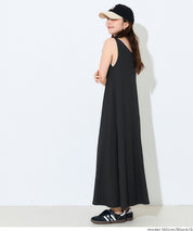 亨利領蕾絲螺紋無袖連身裙 (Ribbed button dress)
