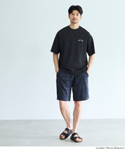 男裝【壓紋機能】刺繡logo短袖上衣 T-shirt