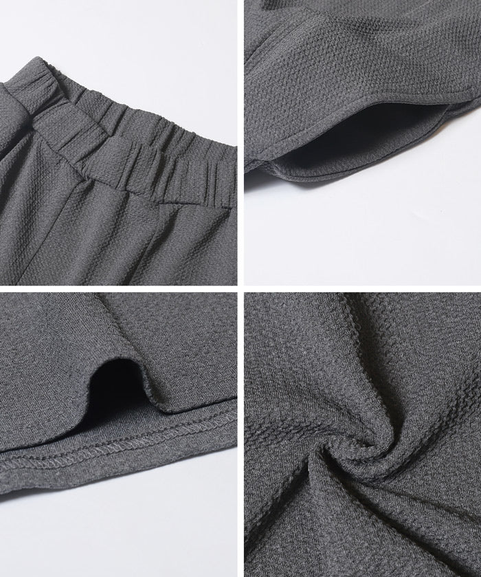 【壓紋機能】輕量A字長裙 附口袋 ( Light Embossed Panel Flare Skirt)