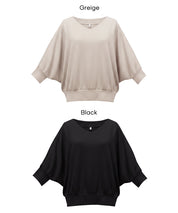 【壓紋機能】輕薄款 V領蝙蝠袖上衣 Light Embossed Dolman V-Neck T-Shirt()