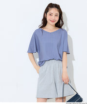 日系通勤V領蝙蝠袖上衣 (V-neck dolman sleeve blouse)