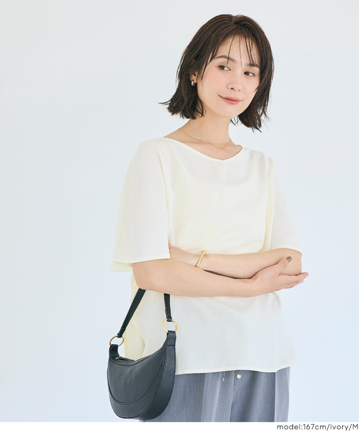 日系通勤V領蝙蝠袖上衣 (V-neck dolman sleeve blouse)