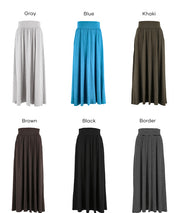 絲柔彈性A字長裙 (Flowy flared skirt)