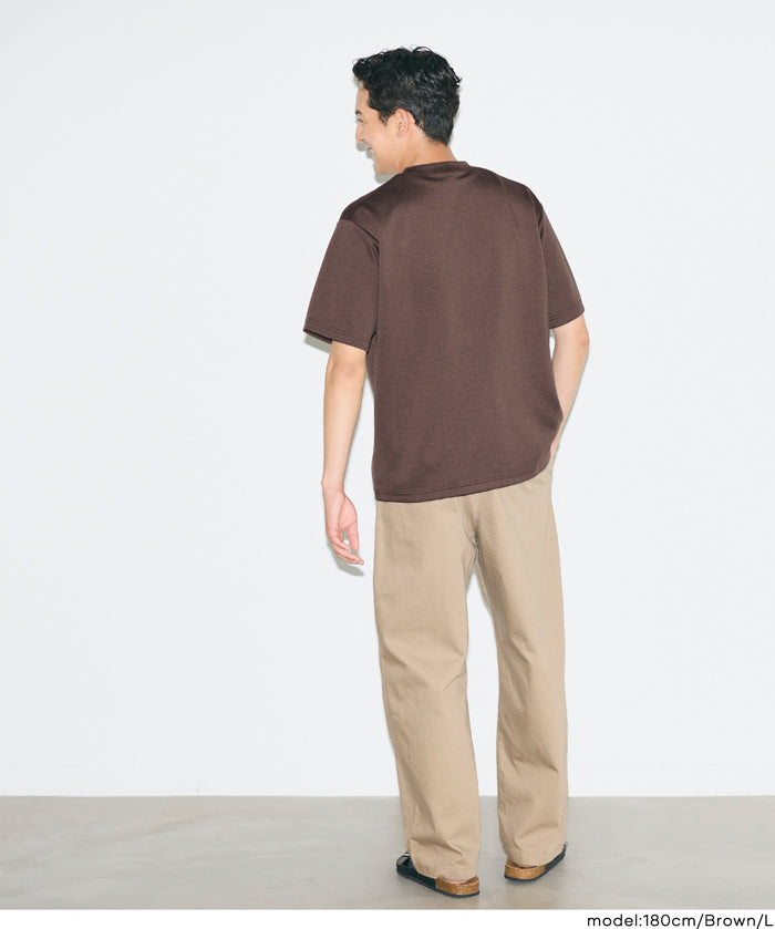 男裝【柔軟太空棉】素色短袖上衣 (Light soft jersey T-shirt)