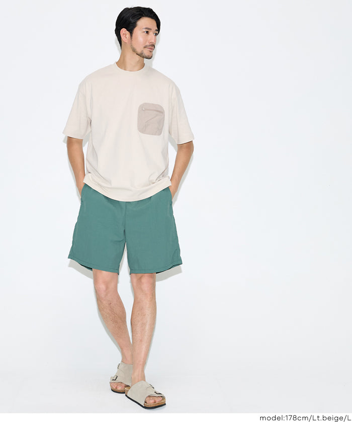 男裝造型口袋短袖上衣 (Multi-pocket T-shirt)