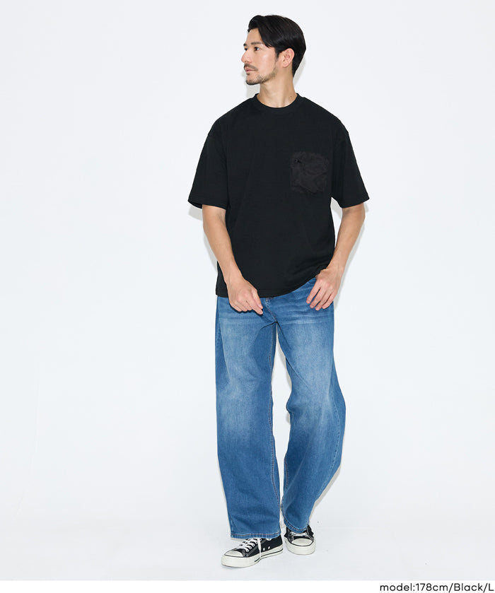 男裝造型口袋短袖上衣 (Multi-pocket T-shirt)