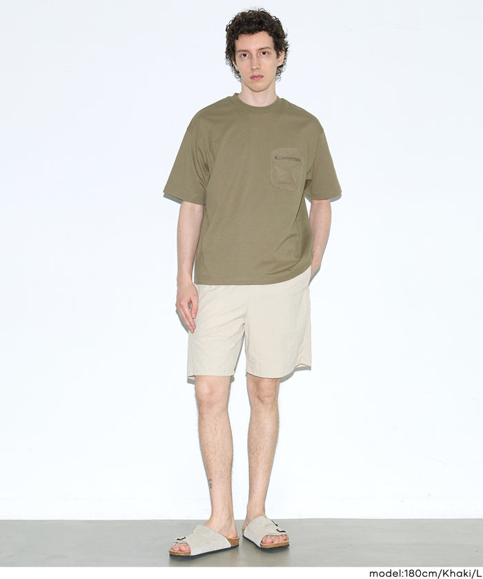 男裝造型口袋短袖上衣 (Multi-pocket T-shirt)