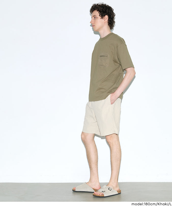 男裝造型口袋短袖上衣 (Multi-pocket T-shirt)
