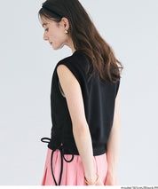 短班側邊綁帶設計無袖上衣 (Side Ribbon Top)