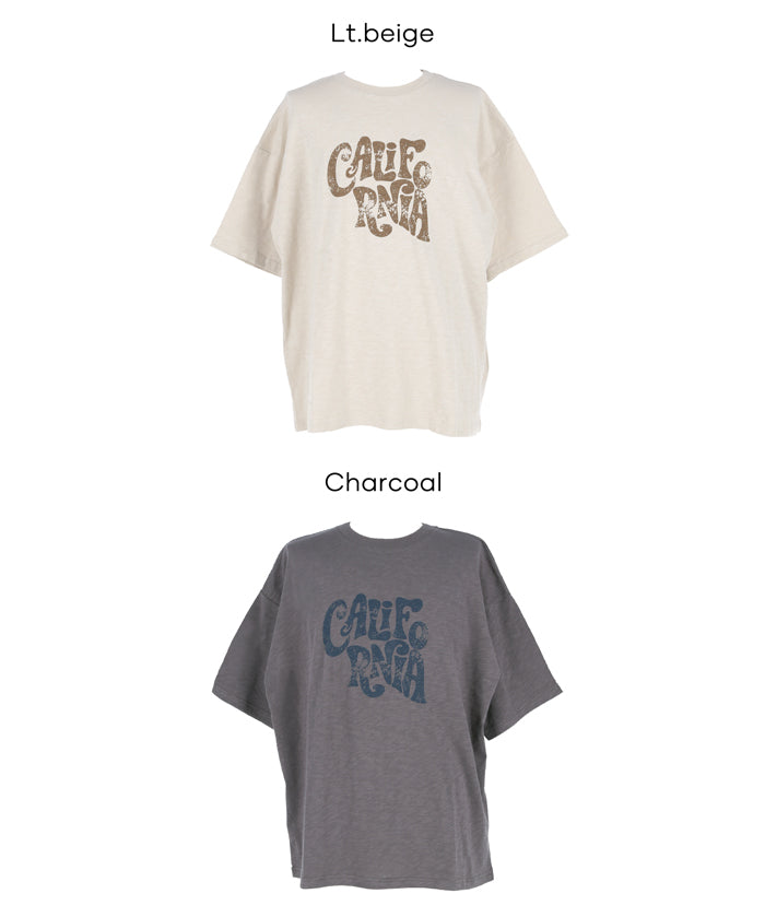男裝刷舊LOGO短袖上衣 (Slub cotton print T-shirt)