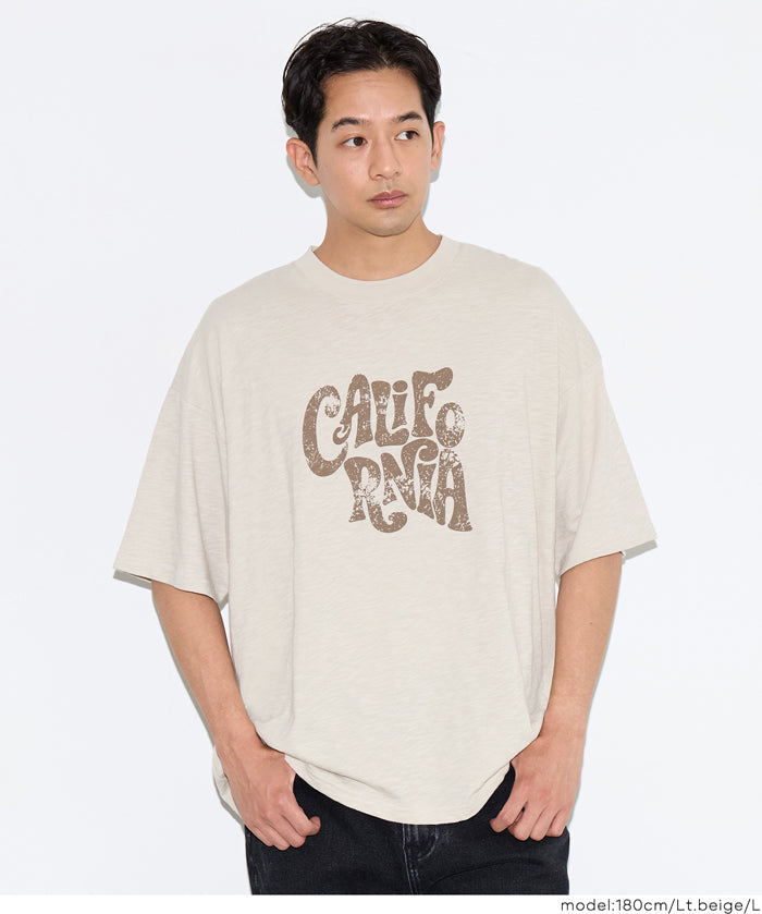 男裝刷舊LOGO短袖上衣 (Slub cotton print T-shirt)