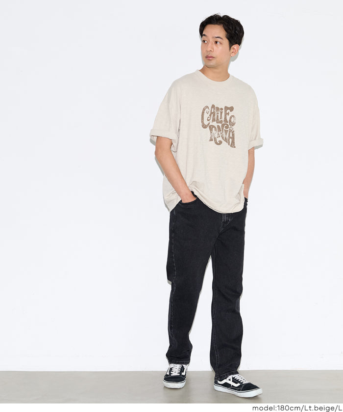 男裝刷舊LOGO短袖上衣 (Slub cotton print T-shirt)