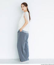 日系層次薄紗蕾絲無袖上衣 (Tulle layered sleeveless T-shirt)