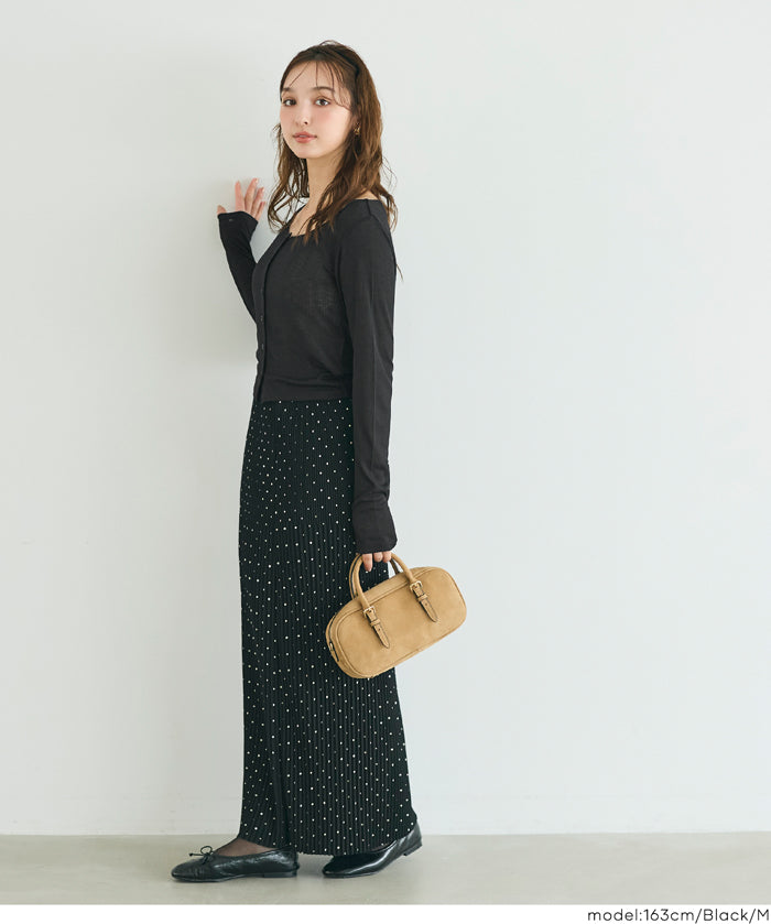輕薄螺紋U領開衫 (Sheer Rib Cardigan)