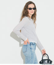 假兩件設計長袖開衫(Sheer Georgette Layered Cardigan)