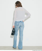 假兩件設計長袖開衫(Sheer Georgette Layered Cardigan)