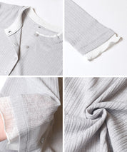假兩件設計長袖開衫(Sheer Georgette Layered Cardigan)
