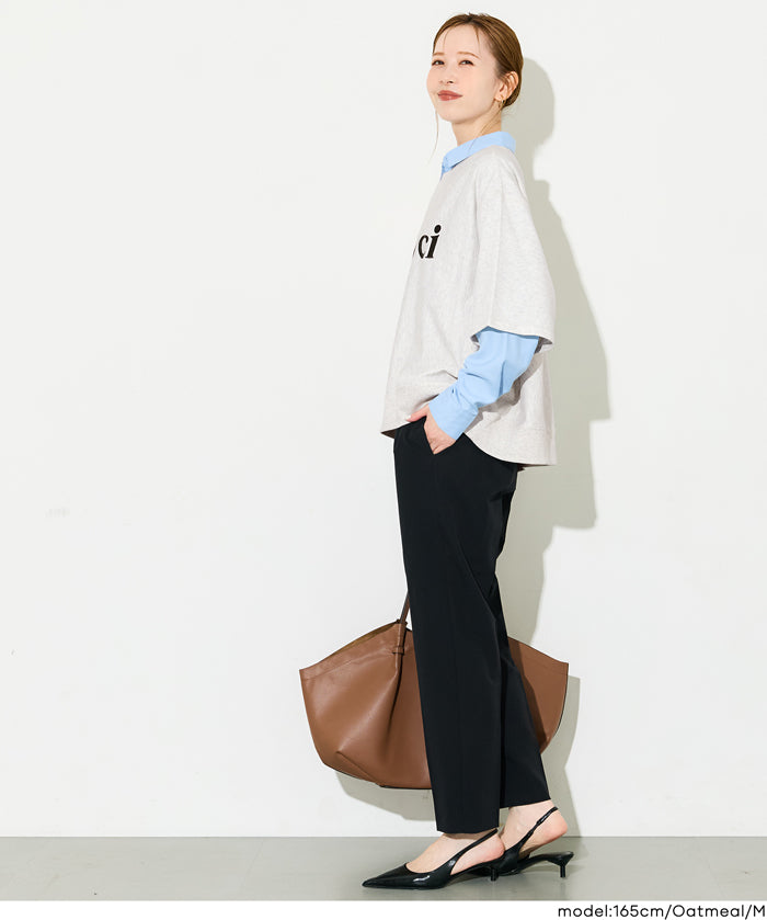 【早秋新品】 休閒LOGO五分袖衛衣