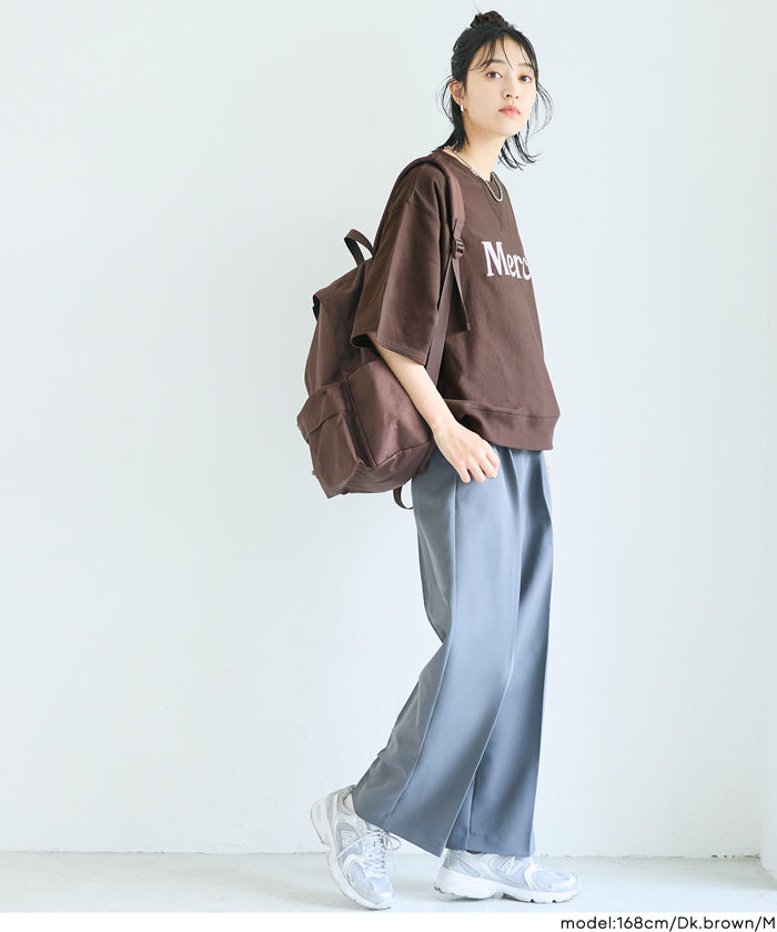 【早秋新品】 休閒LOGO五分袖衛衣