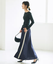 運動風彈性A字傘裙 (Line flared skirt)