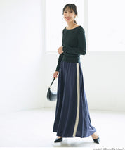運動風彈性A字傘裙 (Line flared skirt)