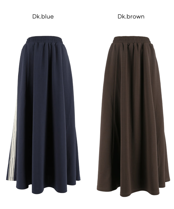 運動風彈性A字傘裙 (Line flared skirt)