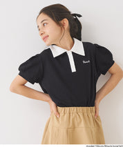 童裝愛心刺繡LOGO短袖POLO上衣