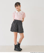 童裝愛心刺繡LOGO短袖POLO上衣