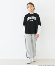 【早秋新品】 童裝假兩件LOGO長袖上衣