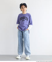 【早秋新品】 童裝假兩件LOGO長袖上衣