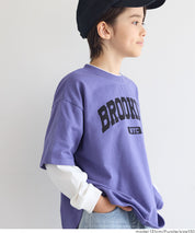 【早秋新品】 童裝假兩件LOGO長袖上衣