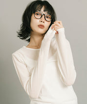 【早秋新品】 透膚圓領長袖T-Shirt