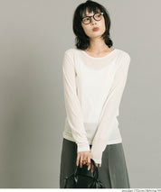 【早秋新品】 透膚圓領長袖T-Shirt
