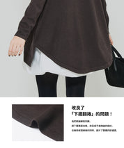 高領中長款顯瘦蝙蝠袖針織上衣