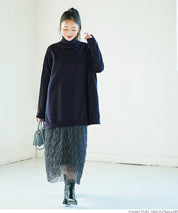 Turtleneck knit tunic