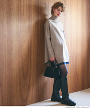 Turtleneck knit tunic