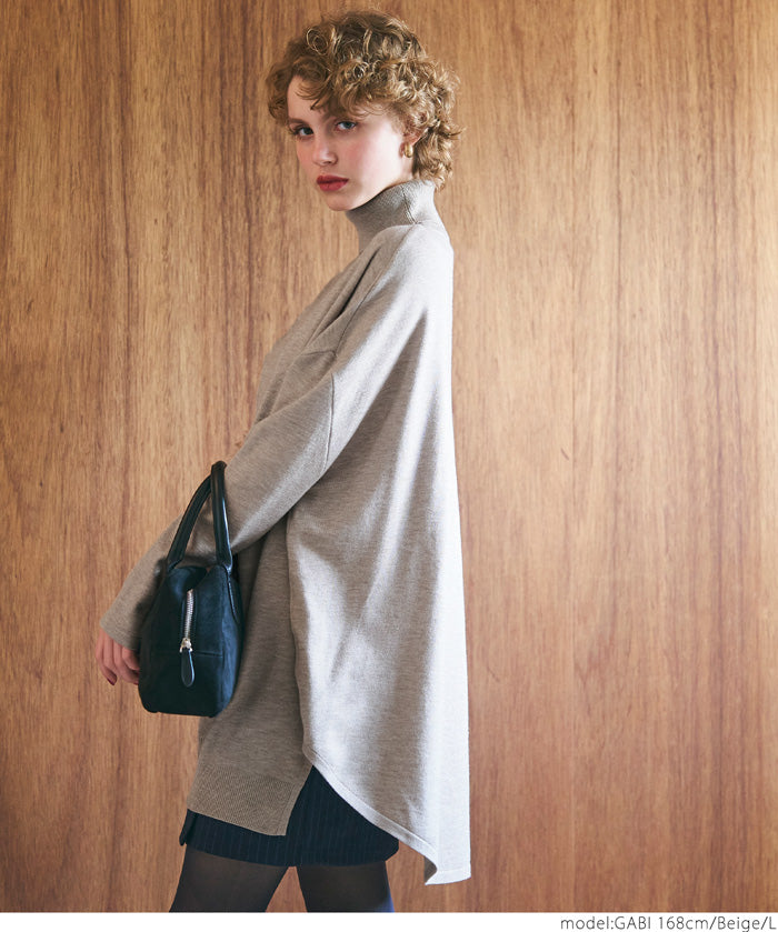 Turtleneck knit tunic