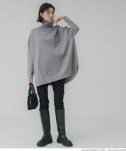 Turtleneck knit tunic