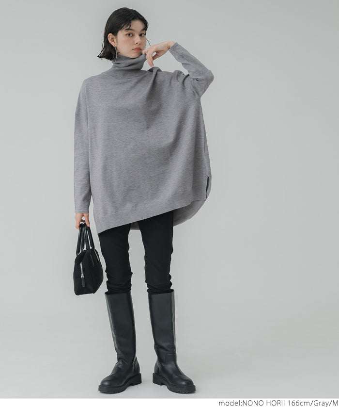 Turtleneck knit tunic