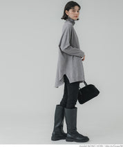 Turtleneck knit tunic