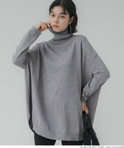 Turtleneck knit tunic
